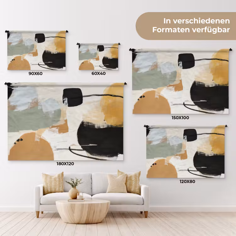 Paint - Abstract - Kleuren Wandkleed katoen klein -tsfeer8_DE
