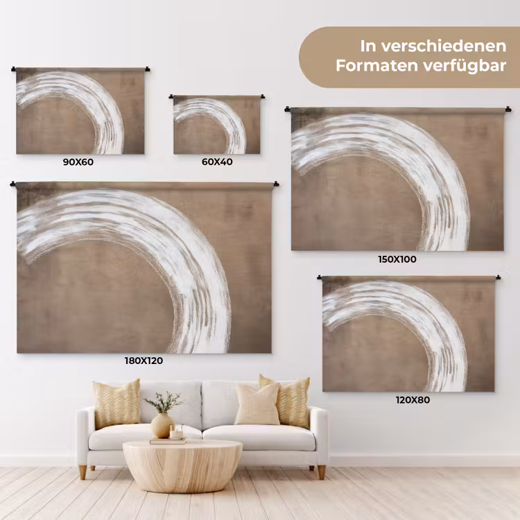 Verf - Bruin - Japandi Wandkleed katoen klein -tsfeer8_DE