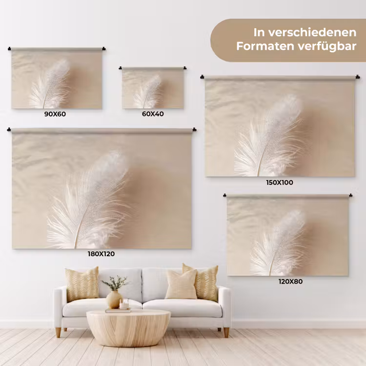 Veer - Minimalistisch - Roze Wandkleed katoen klein -tsfeer8_DE