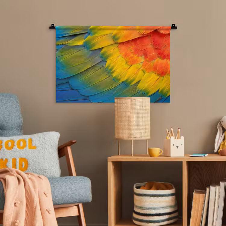 Veren - Ara - Kleurrijk Wandkleed katoen klein -wsfeer4_kind