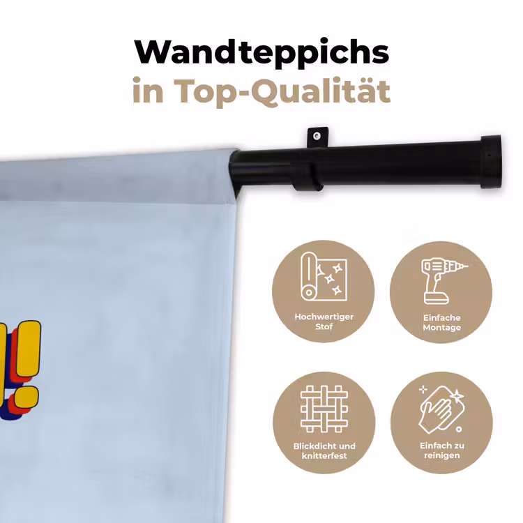 Fijn - Geel - Oranje Wandkleed katoen klein -tsfeer2_DE