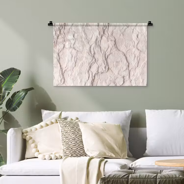 Rots - Structuur - Natuur - Beige - Abstract Wandkleed katoen klein -sfeer7