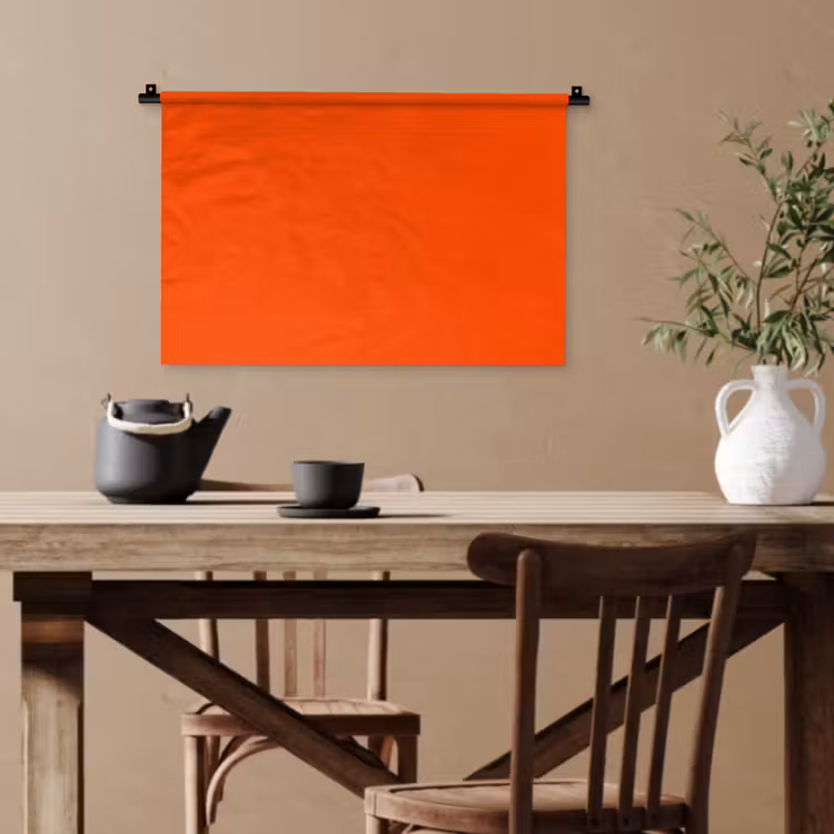 Fiery - Tangerine - Oranje Wandkleed katoen klein 269 -sfeer6