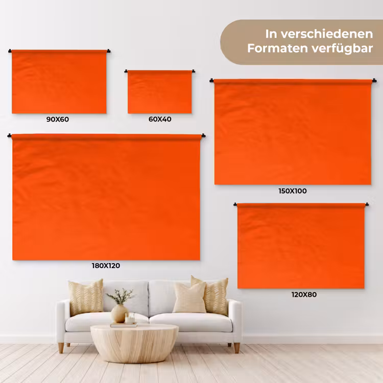 Fiery - Tangerine - Oranje Wandkleed katoen klein 269 -tsfeer8_DE