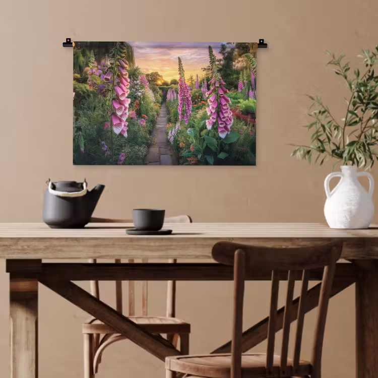 Vingerhoedskruid - Bloemen - Tuin Wandkleed katoen klein -sfeer6