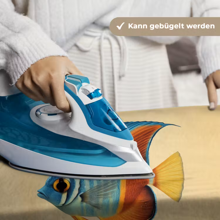 Vis - Vinnen - Blauw - Ogen Wandkleed katoen klein -tsfeer9_DE