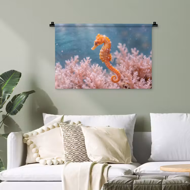 Vis - Koraal - Oceaan - Macro - Oranje Wandkleed katoen klein -sfeer7