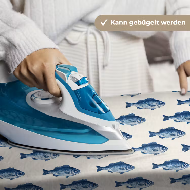 Vis - Patroon - Blauw Wandkleed katoen klein 269 -tsfeer9_DE