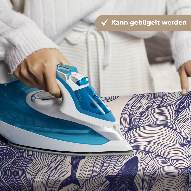 Vis - Oceaan - Lijntekening - Blauw - Dieren Wandkleed katoen klein -tsfeer9_DE