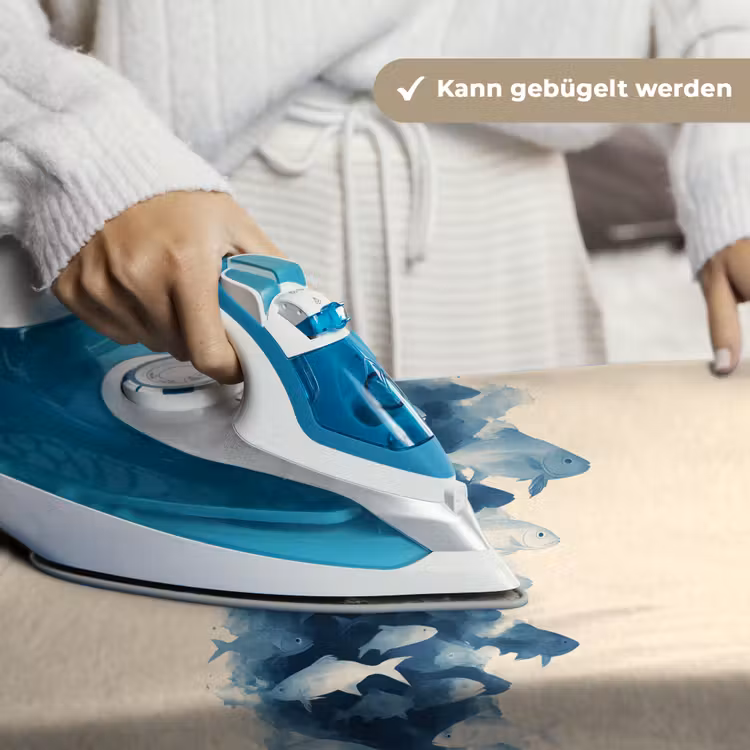 Vissen - Minimalistisch - Blauw Wandkleed katoen klein -tsfeer9_DE