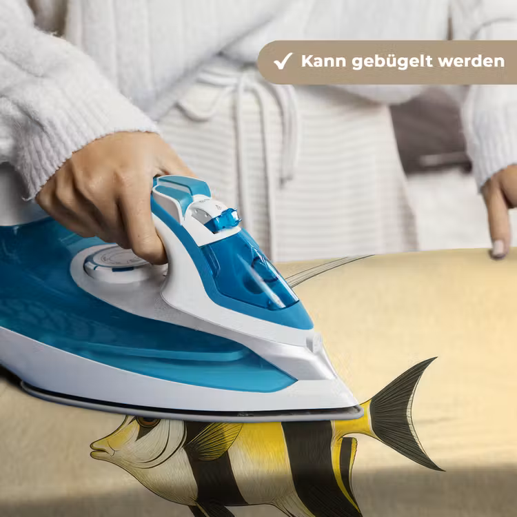 Vis - Sierlijk - Rugvin - Geel Wandkleed katoen klein -tsfeer9_DE