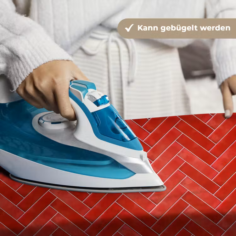 Visgraat - Tegel - Rood Wandkleed katoen klein 269 -tsfeer9_DE