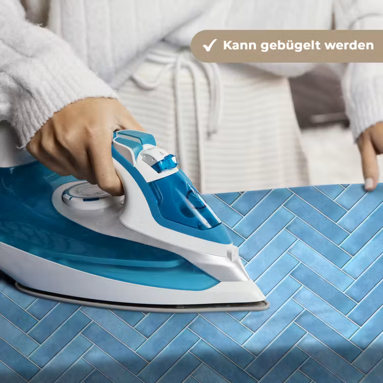 Visgraat - Wandtegel - Lichtblauw Wandkleed katoen klein 269 -tsfeer9_DE