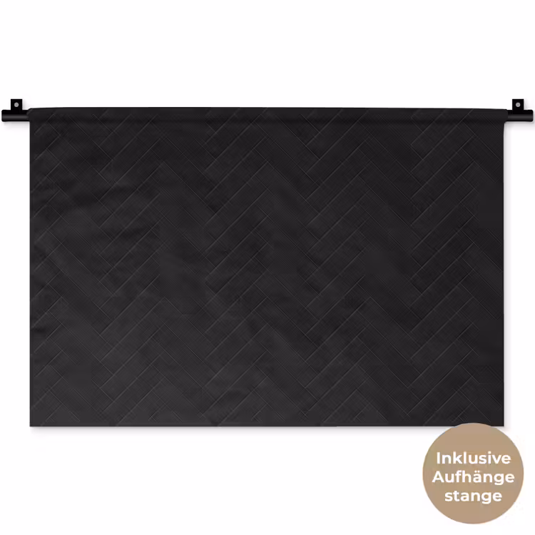 Visgraat - Wandtegel - Mat - Zwart Wandkleed katoen klein 269 -t3d_DE
