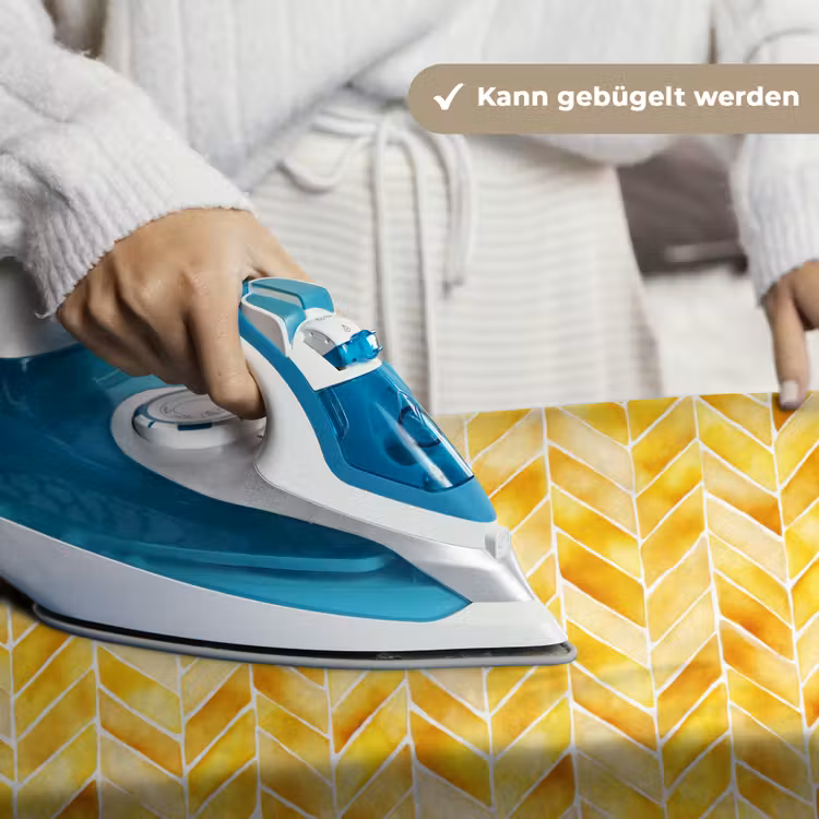 Visgraat - Aquarel - Patronen - Goudgeel Wandkleed katoen klein 269 -tsfeer9_DE