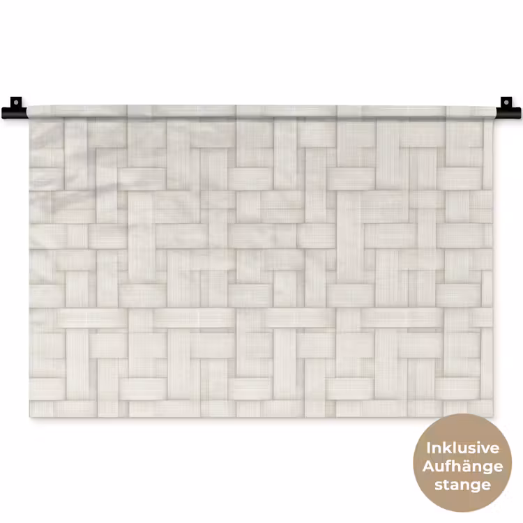 Vlechtwerk - Banen - Beige Wandkleed katoen klein 269 -t3d_DE