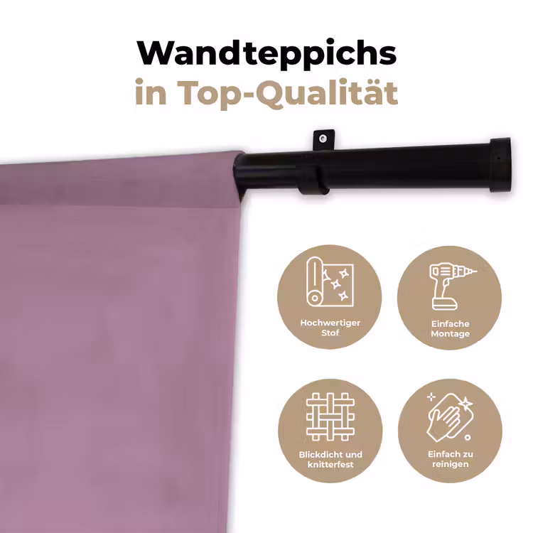 Lilac - Paars - Mauve Wandkleed katoen klein 269 -tsfeer2_DE