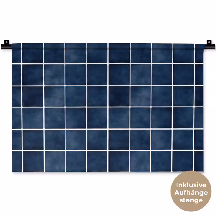 Tegel - Modern - Blauw Wandkleed katoen klein 269 -t3d_DE