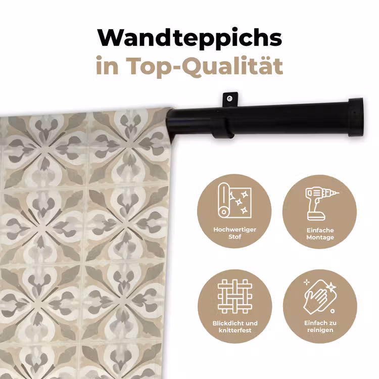 Tegel - Motief - Beige Wandkleed katoen klein 269 -tsfeer2_DE