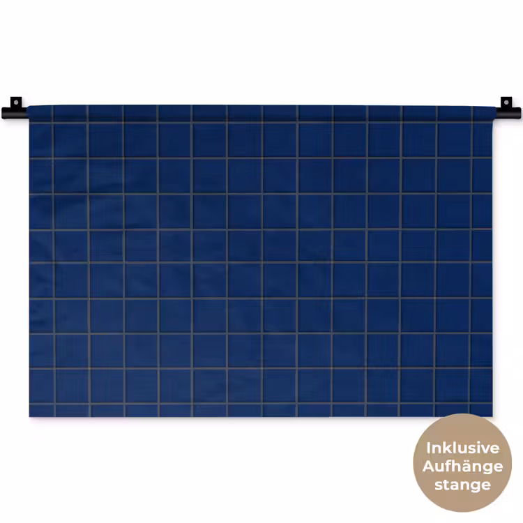 Tegel - Patroon - Blauw Wandkleed katoen klein 269 -t3d_DE