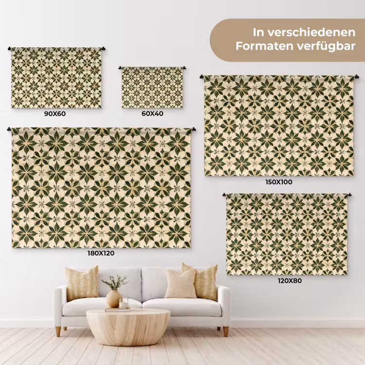 Tegel - Dessin - Groen Wandkleed katoen klein 269 -tsfeer8_DE