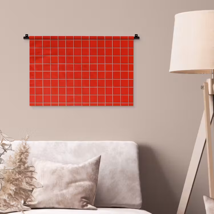 Tegel - Patroon - Kersen - Rood Wandkleed katoen klein 269 -sfeer4