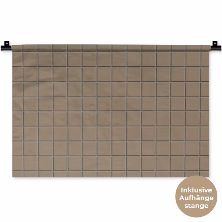 Tegel - Patroon - Taupe Wandkleed katoen klein 269 -t3d_DE