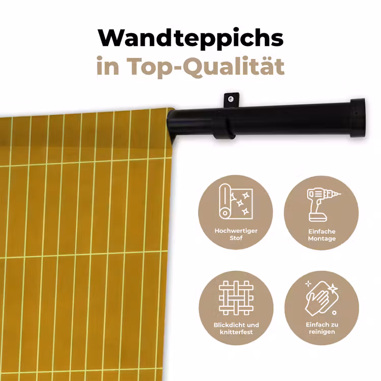 Tegels - Verticaal - Mosterdgeel Wandkleed katoen klein 269 -tsfeer2_DE