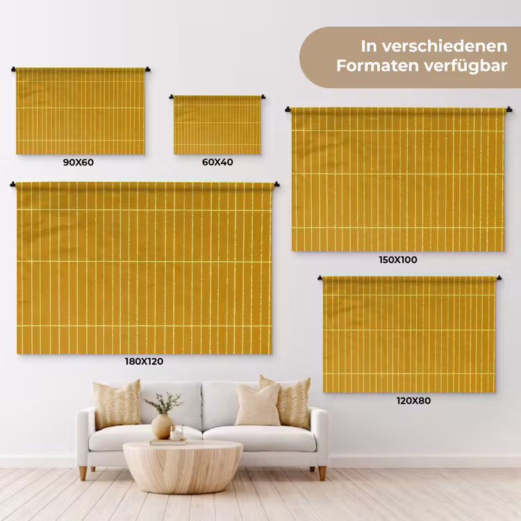 Tegels - Verticaal - Mosterdgeel Wandkleed katoen klein 269 -tsfeer8_DE