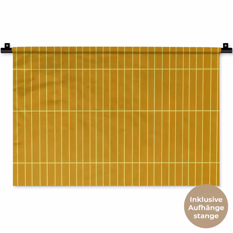 Tegels - Verticaal - Mosterdgeel Wandkleed katoen klein 269 -t3d_DE