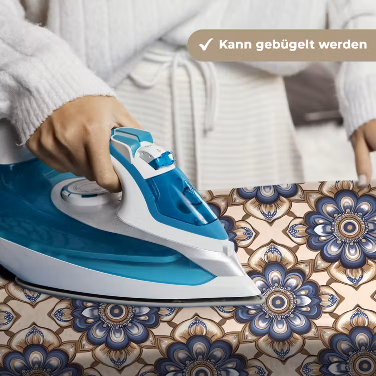 Floraal - Ornament - Blauw Wandkleed katoen klein 269 -tsfeer9_DE