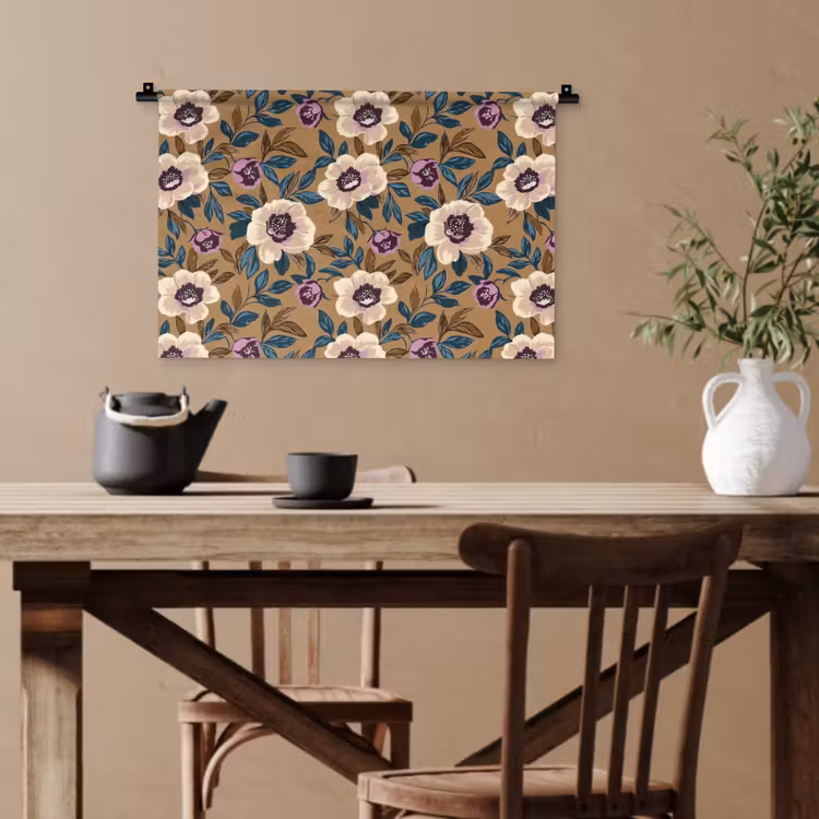 Floraal - Stilleven - Kleurrijk Wandkleed katoen klein 269 -sfeer6
