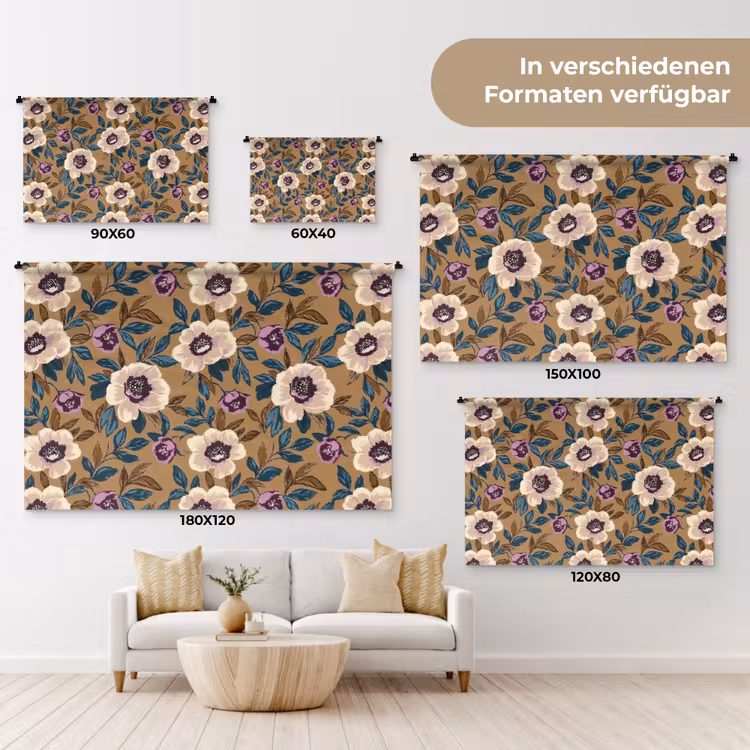 Floraal - Stilleven - Kleurrijk Wandkleed katoen klein 269 -tsfeer8_DE