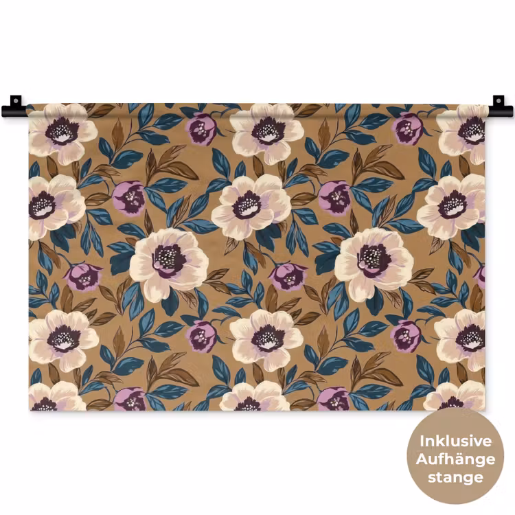 Floraal - Stilleven - Kleurrijk Wandkleed katoen klein 269 -t3d_DE