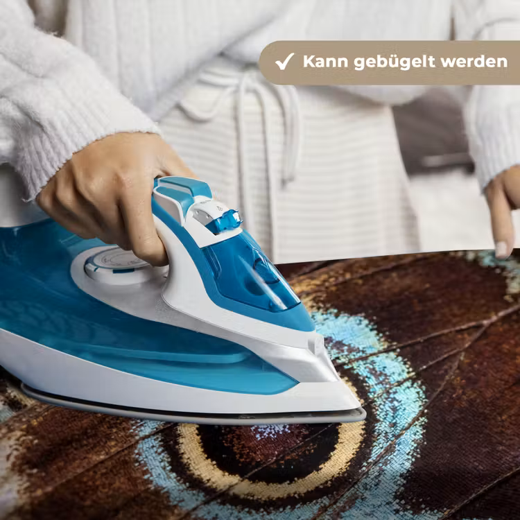 Vleugels - Vlinder - Blauw Wandkleed katoen klein -tsfeer9_DE
