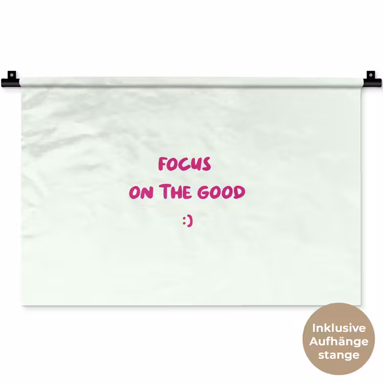 Focus - Beige - Roze - Smiley Wandkleed katoen klein -t3d_DE