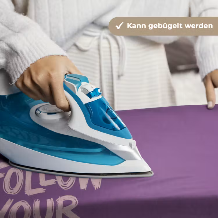 Follow your dreams - Paars - Penseeltextuur Wandkleed katoen klein -tsfeer9_DE