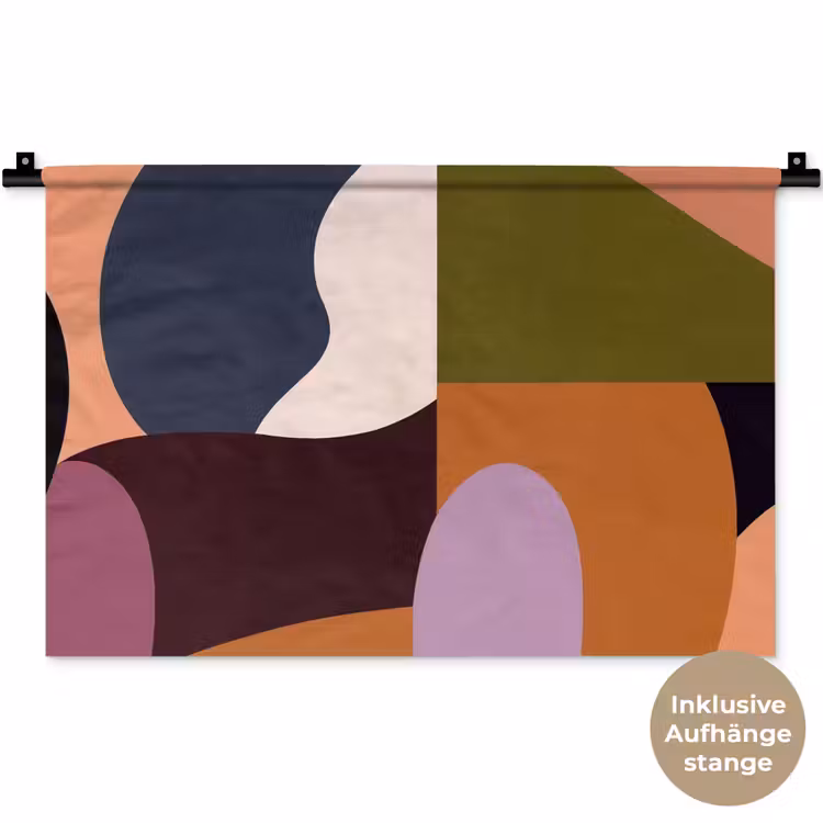 Vormen - Abstract - Kleuren - Vierkant Wandkleed katoen klein -t3d_DE