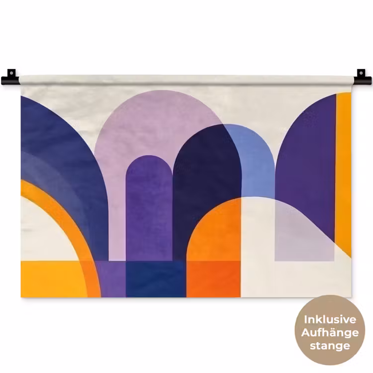 Vormen - Abstract - Grafisch - Oranje Wandkleed katoen klein -t3d_DE