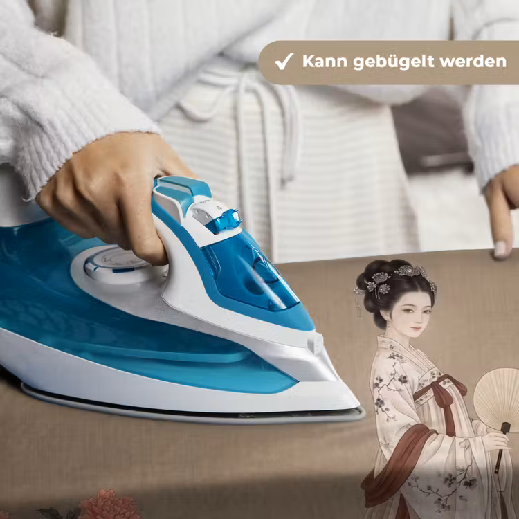 Vrouw - Azië - Kunst - Beige Wandkleed katoen klein -tsfeer9_DE