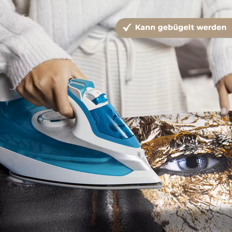 Vrouw - Bladgoud - Zwart - Goud - Luxe Wandkleed katoen klein -tsfeer9_DE