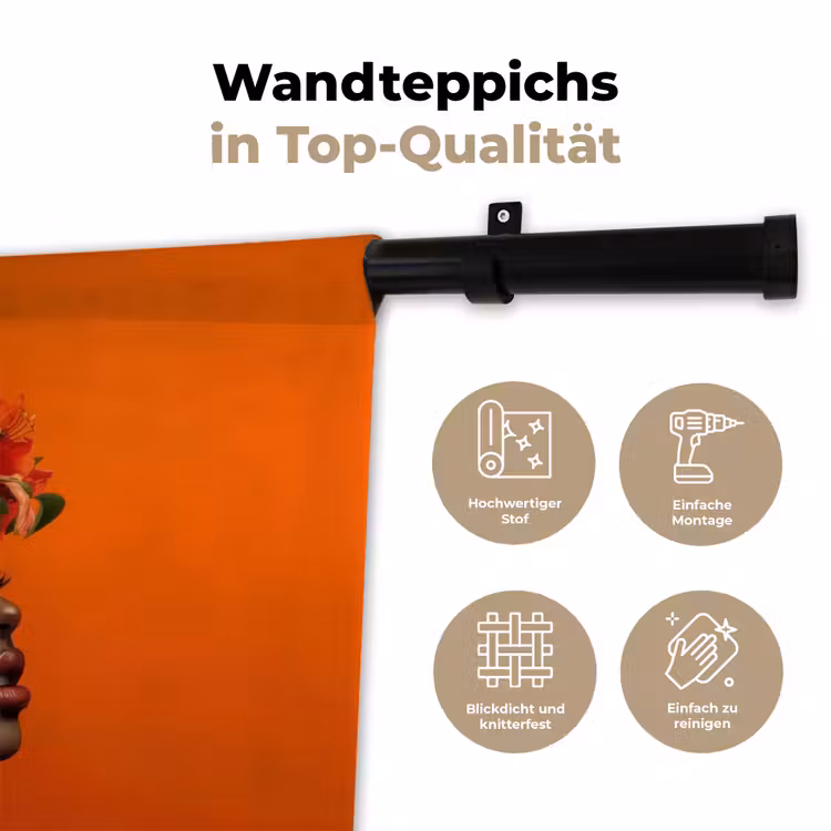 Vrouw - Chilipepers - Pepers - Bloemen Wandkleed katoen klein -tsfeer2_DE