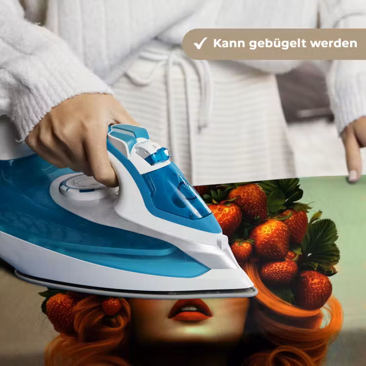 Vrouw - Aardbeien - Kroon Wandkleed katoen klein -tsfeer9_DE