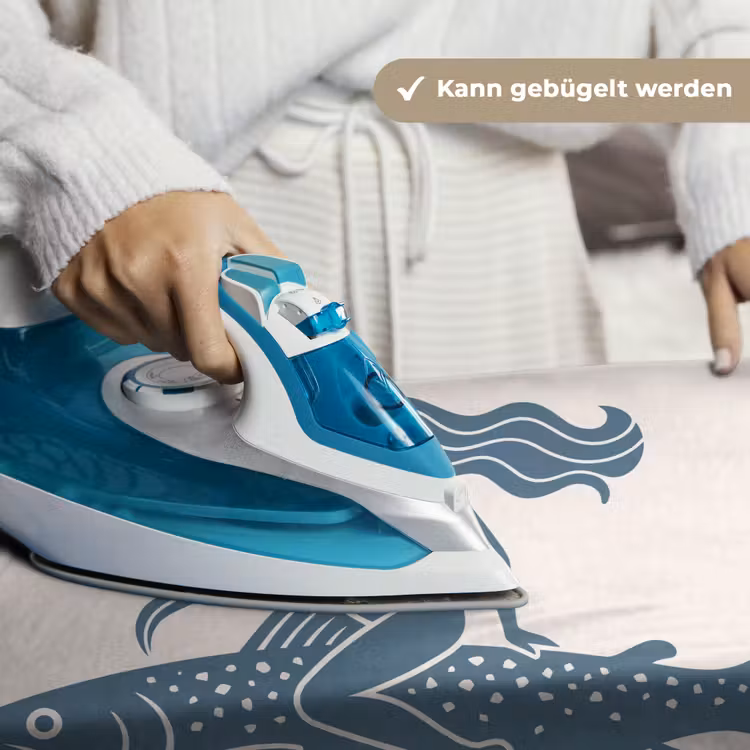 Vrouw - Vis - Fantasie - Abstract - Blauw Wandkleed katoen klein -tsfeer9_DE