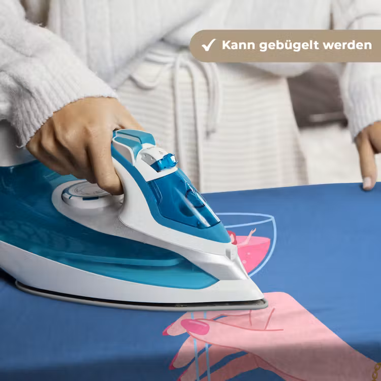 Vrouw - Glas - Abstract - Roze - Blauw Wandkleed katoen klein -tsfeer9_DE