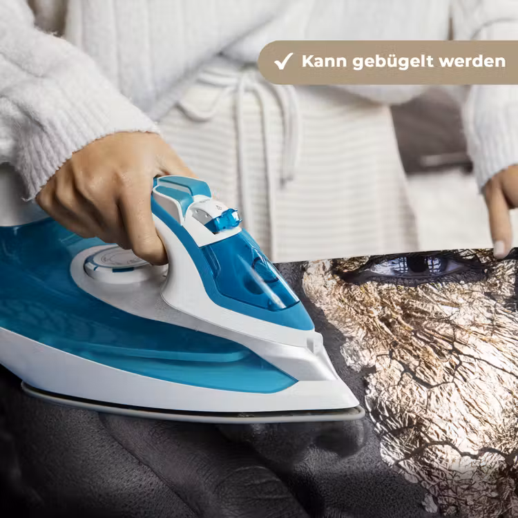 Vrouw - Goud - Zwart - Schmink - Luxe Wandkleed katoen klein -tsfeer9_DE
