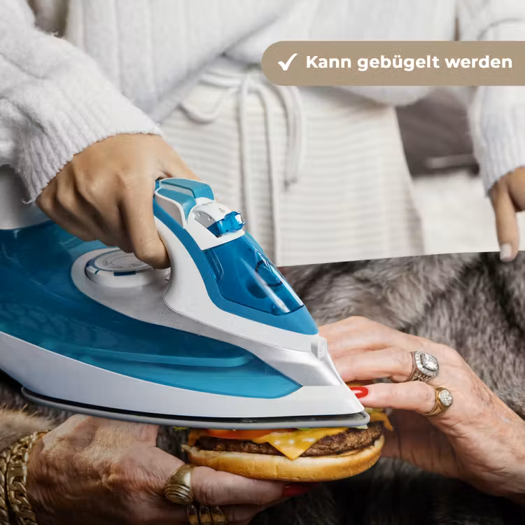 Vrouw - Hamburger - Bontjas Wandkleed katoen klein -tsfeer9_DE