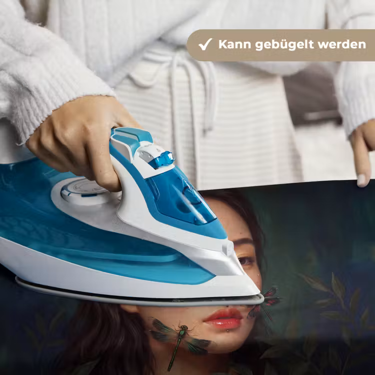 Vrouw - Insecten - Natuur - Portret - Groen Wandkleed katoen klein -tsfeer9_DE