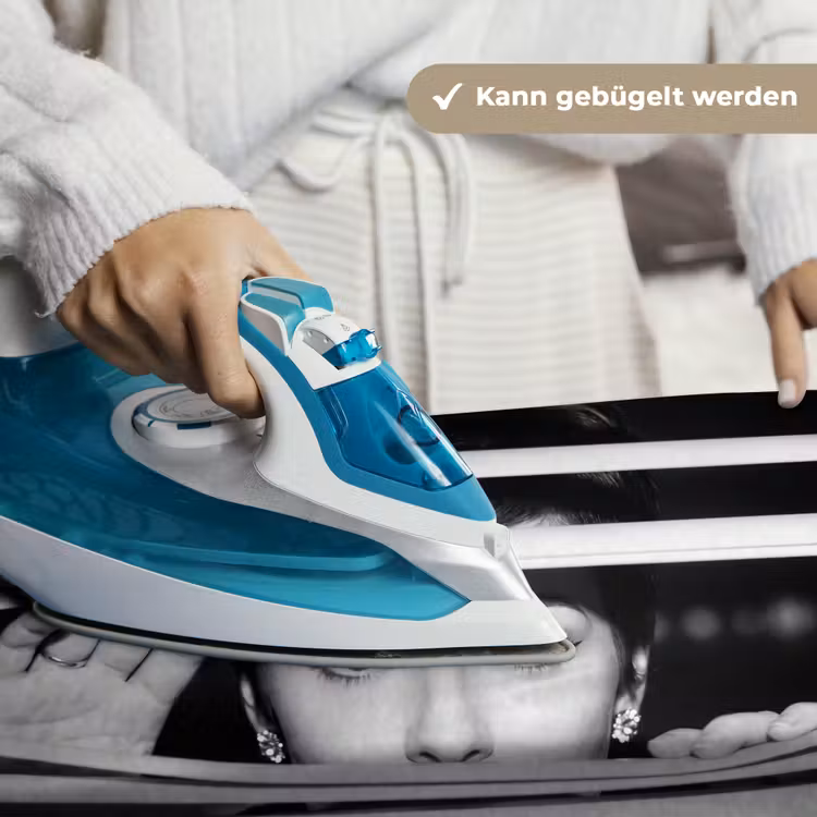 Vrouw - Jaloezieën - Portret - Zwart-wit Wandkleed katoen klein -tsfeer9_DE
