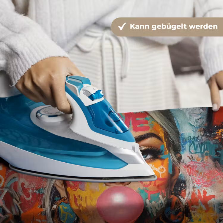 Vrouw - Kauwgom - Graffiti - Love Wandkleed katoen klein -tsfeer9_DE